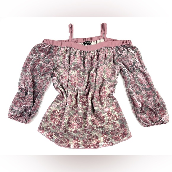 Women’s Jessica Simpson Pink Floral Blouse Size Medium - Picture 1 of 5
